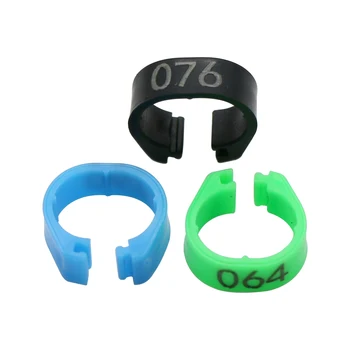 100 Pcs Pigeon Leg Ring Poultry Dove Bird Parrot Clip Rings Snap-on Inner Diameter 8mm Foot Ring Pigeons Carry Number (01-100)