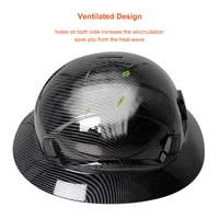 Full Brim Safety Helmet with Built in Goggles