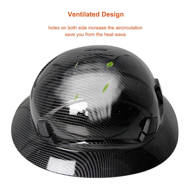 Full Brim Safety Helmet with Built in Goggles