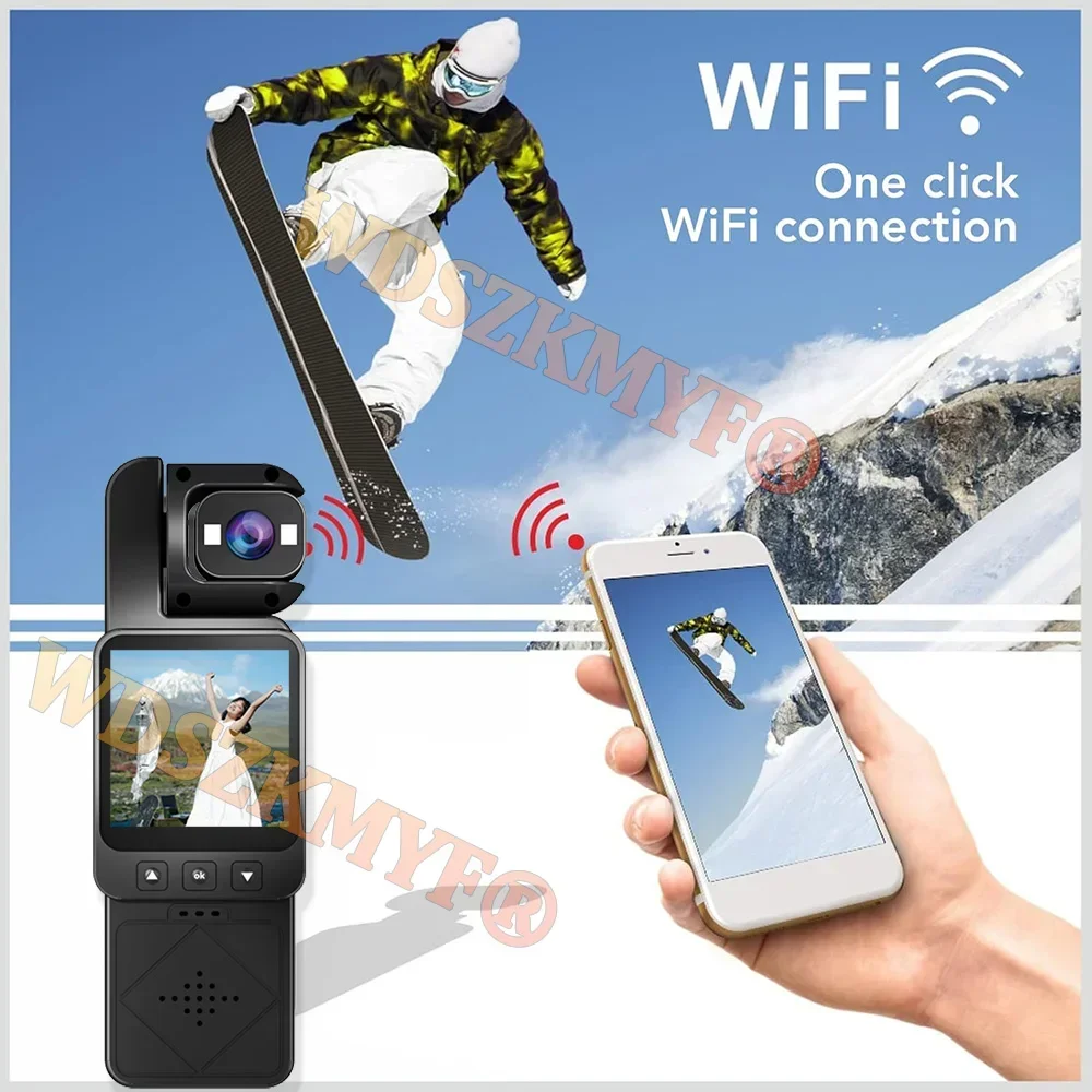 FHD 1080P WIFI Sports Camera Digital Video Outdoor Mini Camera DV Portable Handheld Law Enforcement Recorder 360° Rotatable Lens