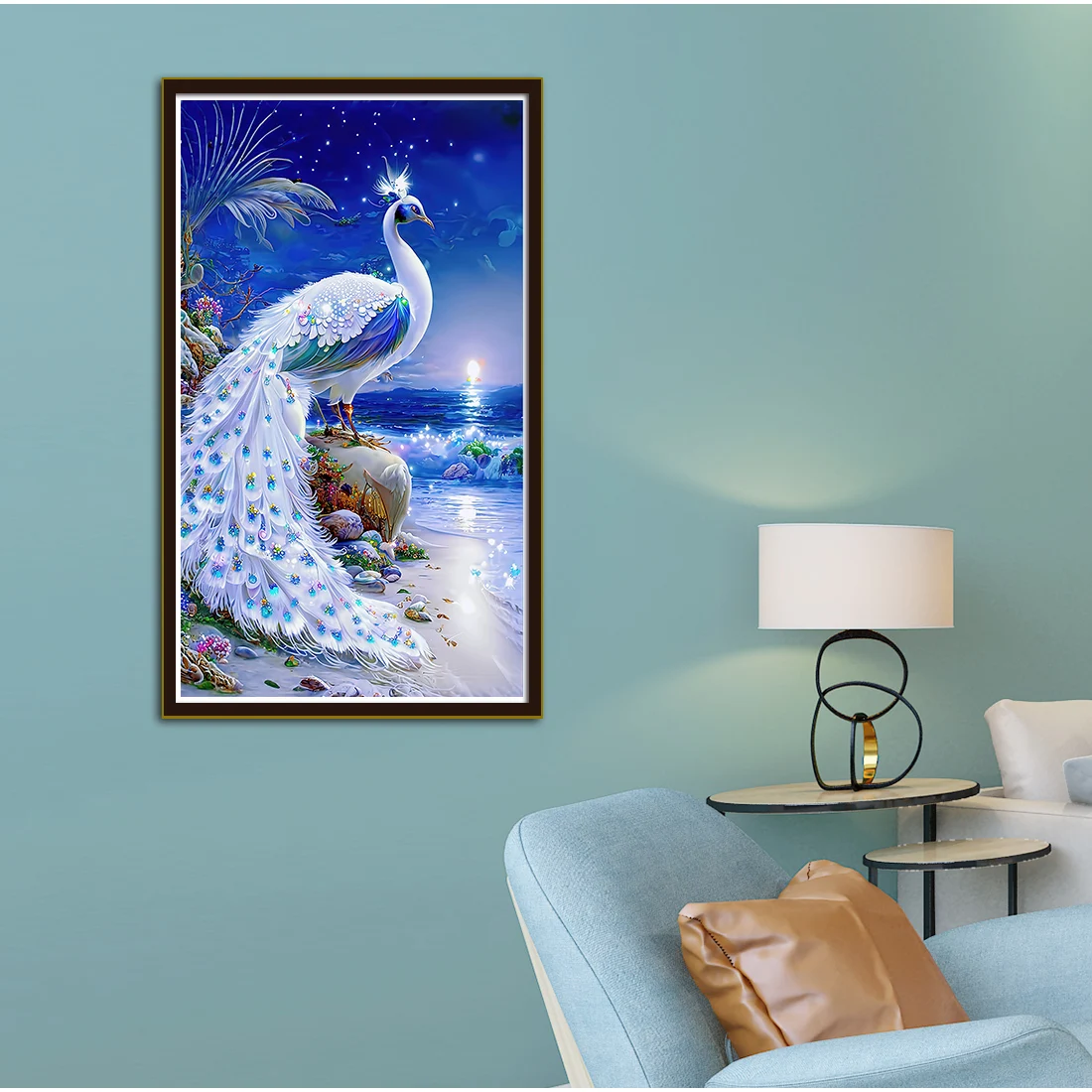 Peacock Cross Stitch DIY Embroidery Kit Living Room landscape Decorative Painting 11CT 9CT Printed Cloth Needlework Material Set