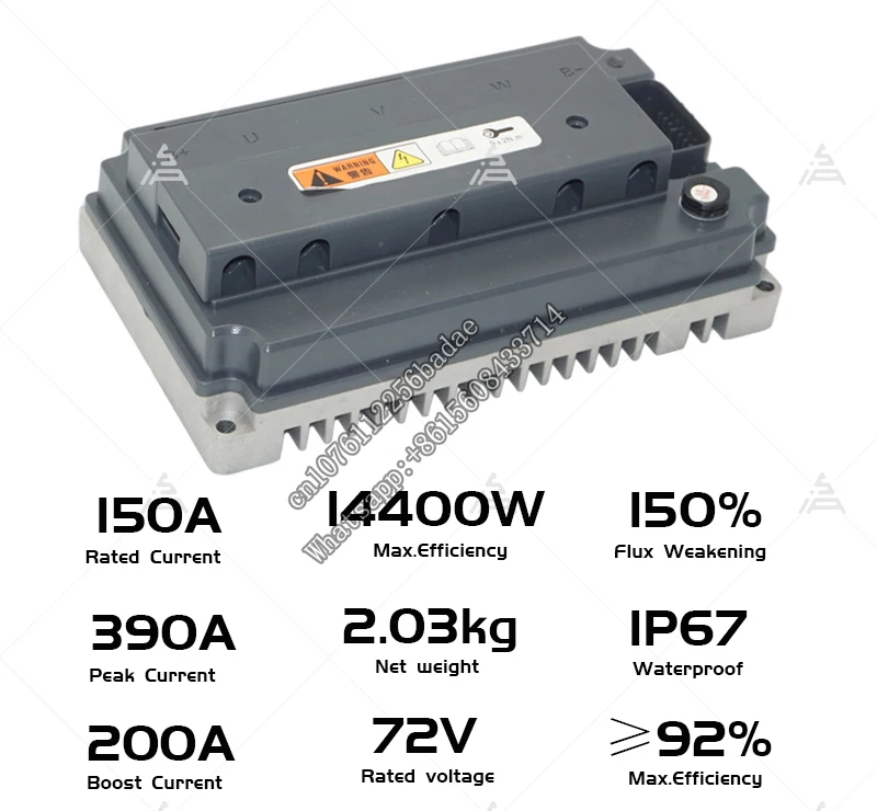 

VOTOL Controller EM150-2SP 72V 150A for QS Mid-Drive Motor Hub