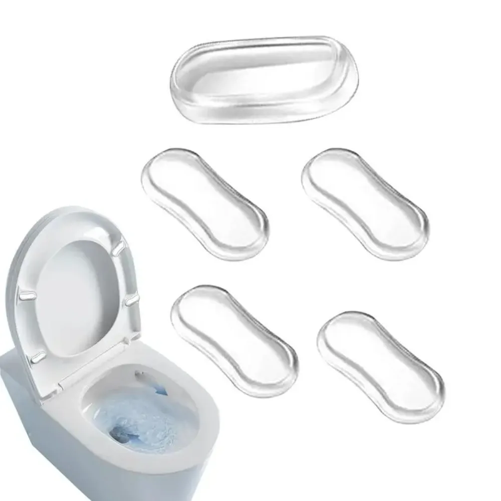 Silicone Toilet Seat Pad Replacement Bumper Shockproof Adhesive Protective Lid Rubber Pads