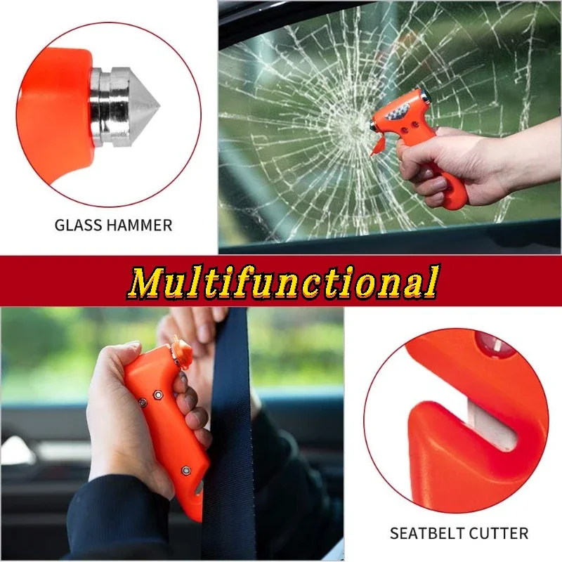 Car Safety Hammer Seatbelt Cutter Escape Tool