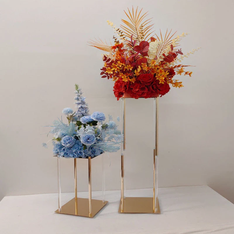 Metal Vases Delicate Table Acrylic Vase Flower Rack Wedding ...