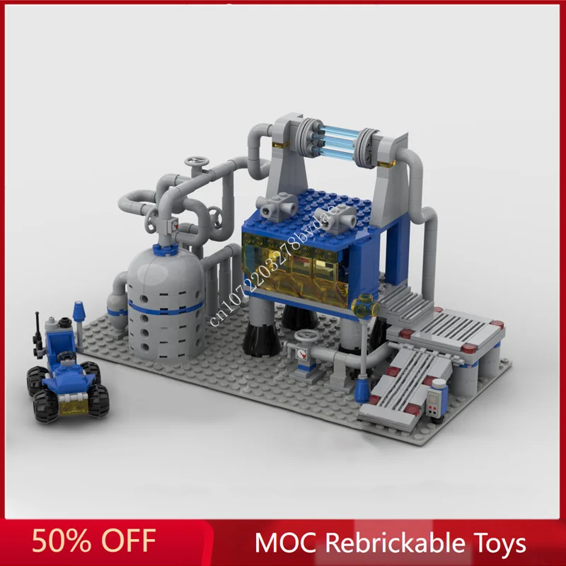 

437PCS MOC Space Battle Modular Building Space Gas Mine Model Building Blocks Technology Bricks DIY Assembly Toys Gift