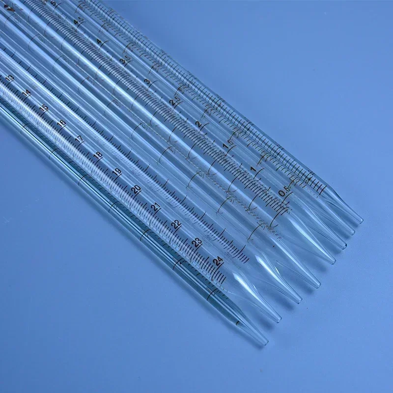 고무 벌브 없는 졸업형 피펫 고품질 실험실 화학 드로퍼 디스펜싱 전이 피펫 유리