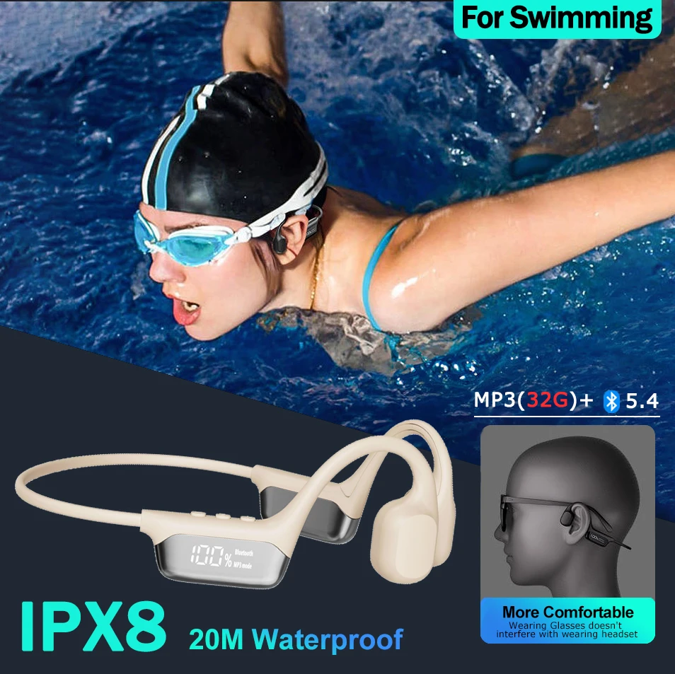 Waterproof Bone Conduction Bluetooth Headphones 1