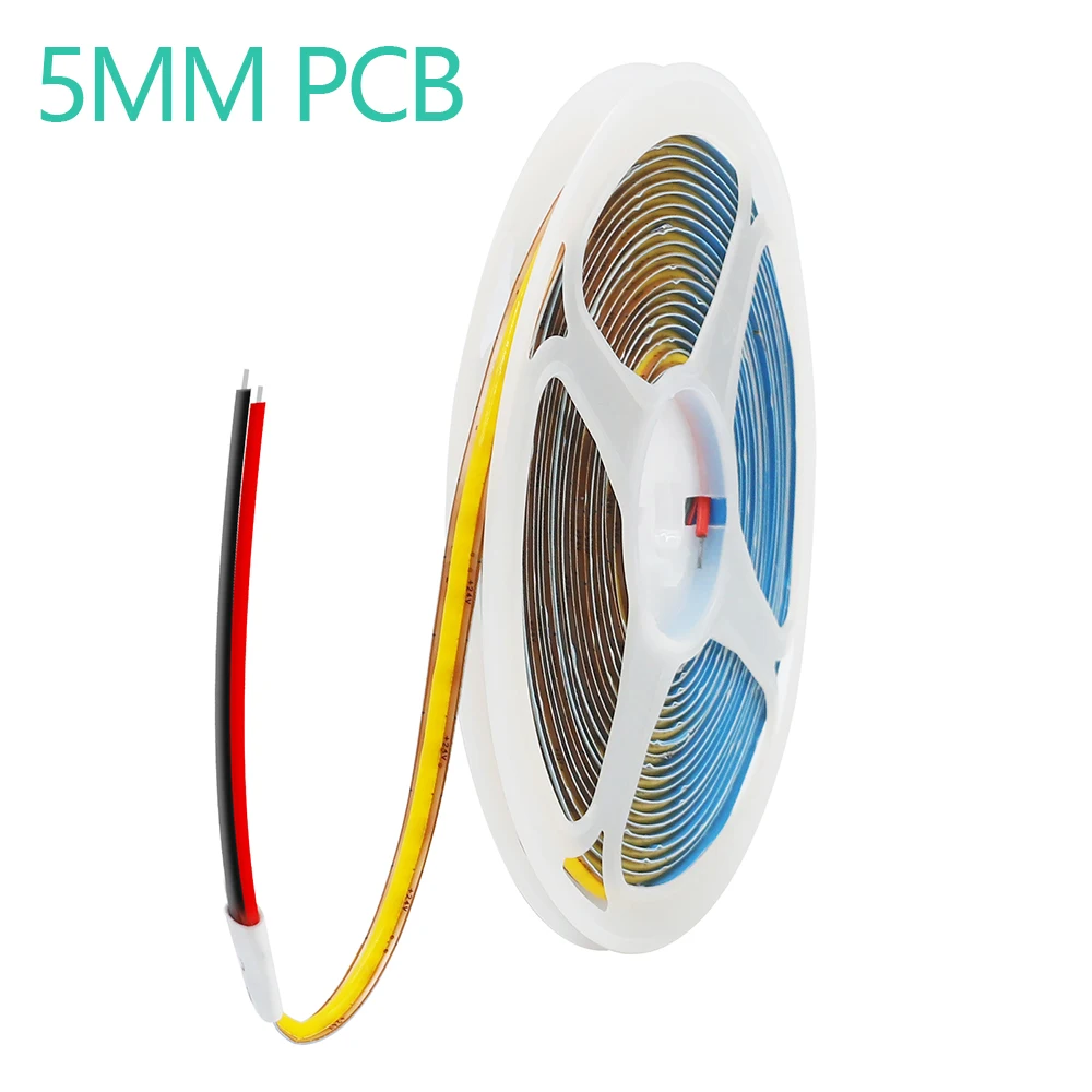 5mm 8mm PCB COB LED Streifen Licht 12V 24V Free Cut 400LEDs/M Hohe Dichte flexible Band 2PIN Draht Home Decor Warm Natürliche Weiß – Detail 23