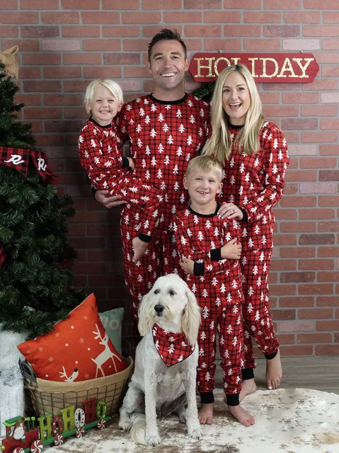 Matching Christmas pajamas for the whole family