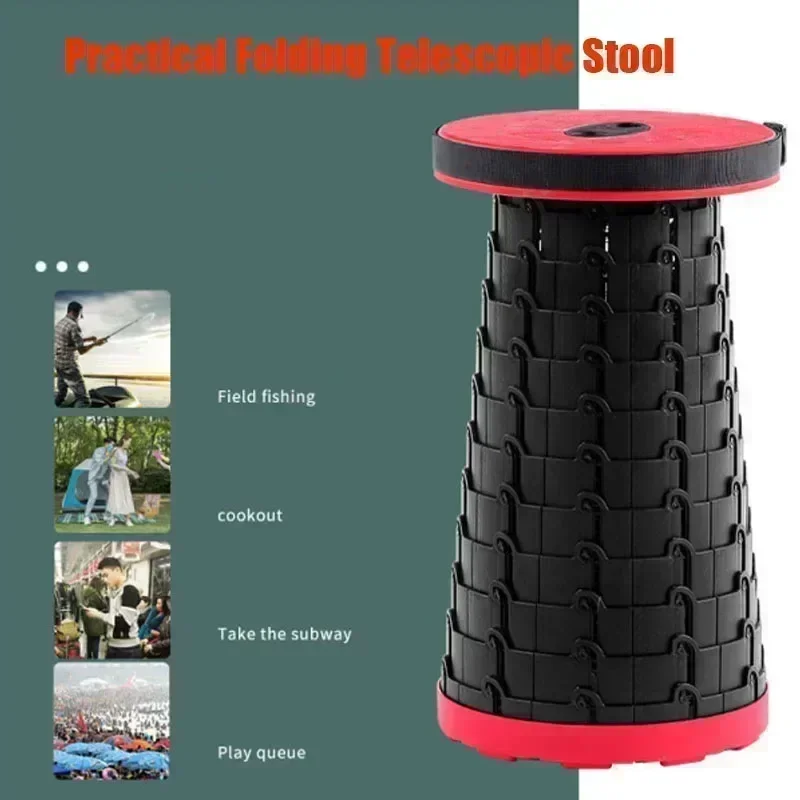 Outdoor Furniture Retractable Stool Beach Chairs Portable Stool Lounge Folding Chair Camping Foldable Fishing Chair