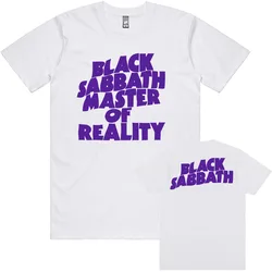 Vintage Black Sabbath Grunge Rock Band Cotton T - shirt - Unisex Summer Fashion - XS (White)