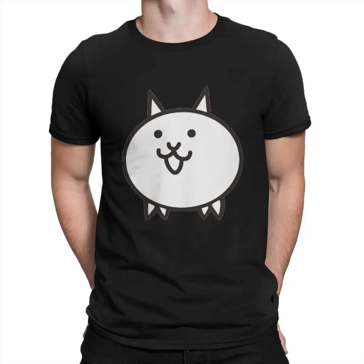 

Men T-Shirt Batlecats Funny Cotton Tee Shirt Short Sleeve The Battle Cats Cat Game T Shirts O Neck Clothing New Arrival