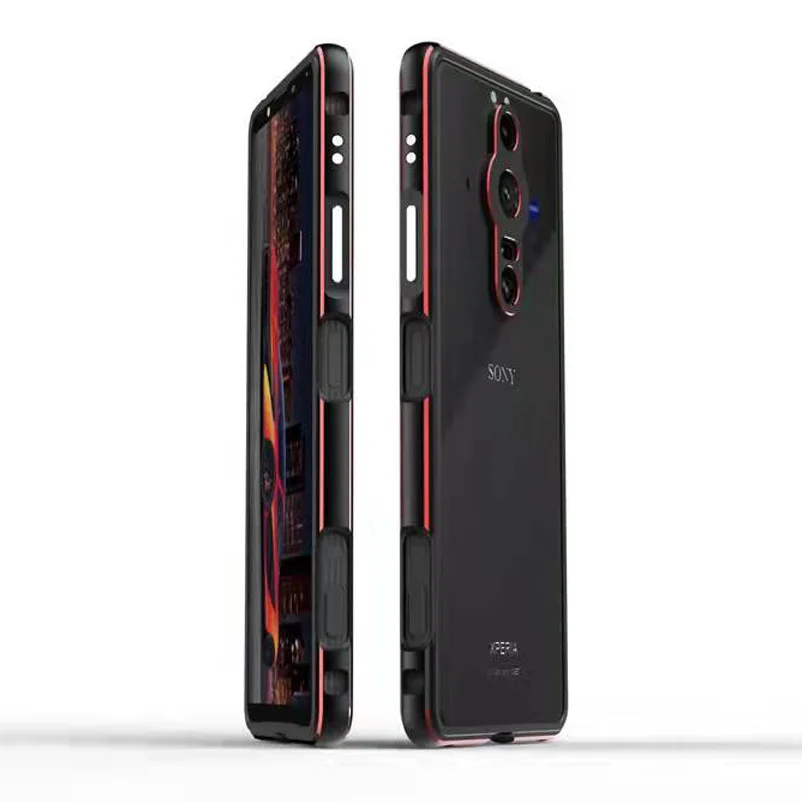 

Metal Bumper Frame For Sony Xperia Pro-I 5G 2021, Premium Aluminum Alloy Shockproof Bumper Case with Camera Lens Protector