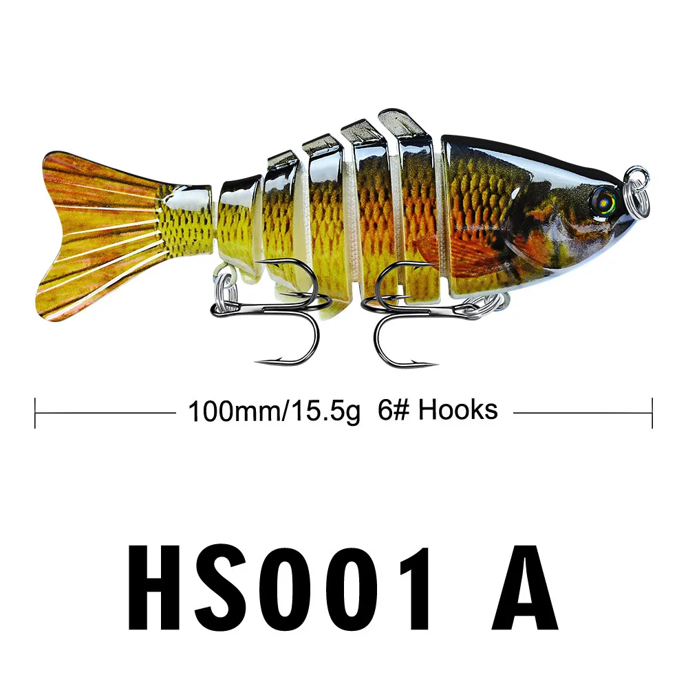 10cm 15.2g Wobblers Pike Fishing Lures Artificial Multi Jointed Sections Artificial Hard Bait Trolling Pike Carp Fishing Tools