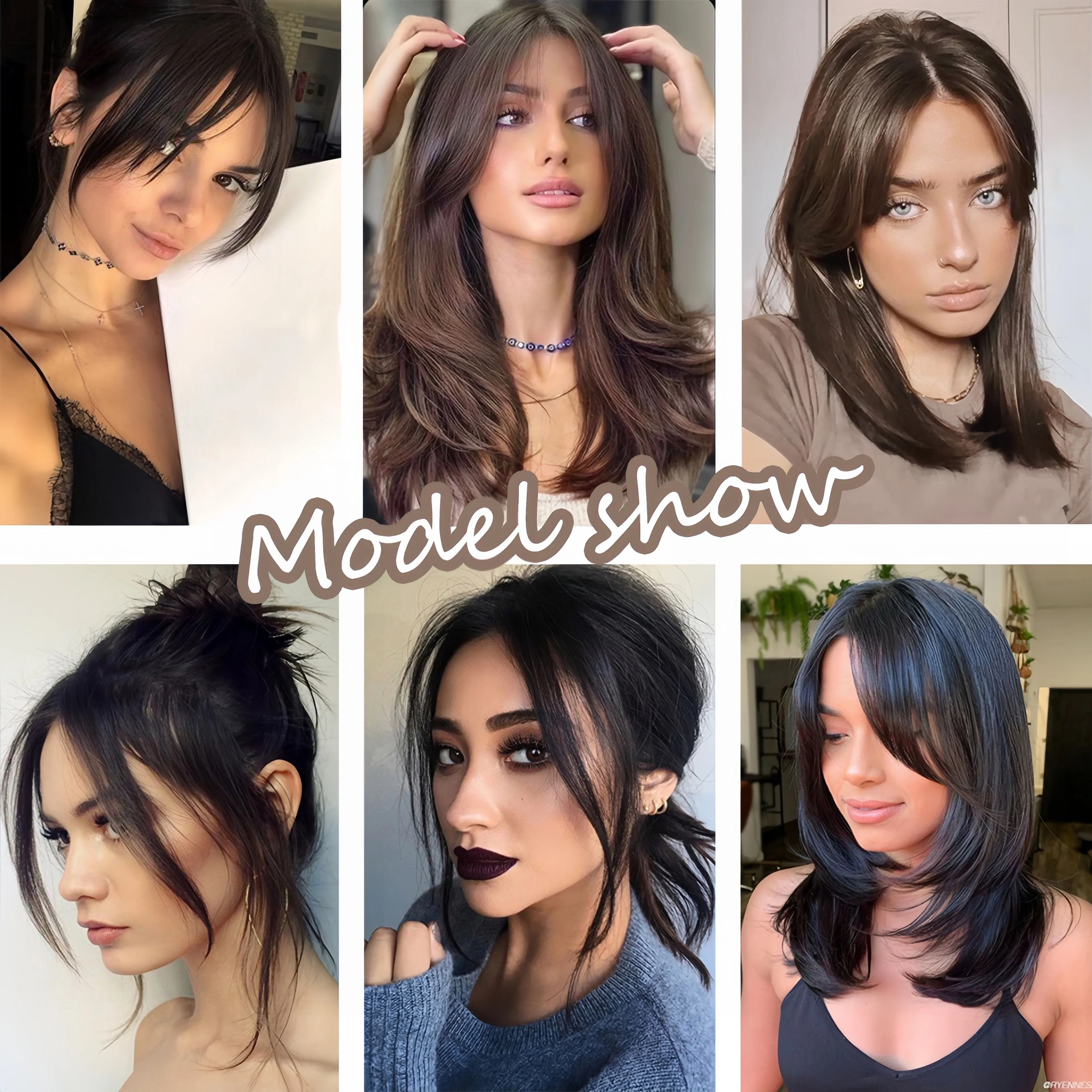 Synthetic Hair Topper with Bangs Clip In Extension for Women