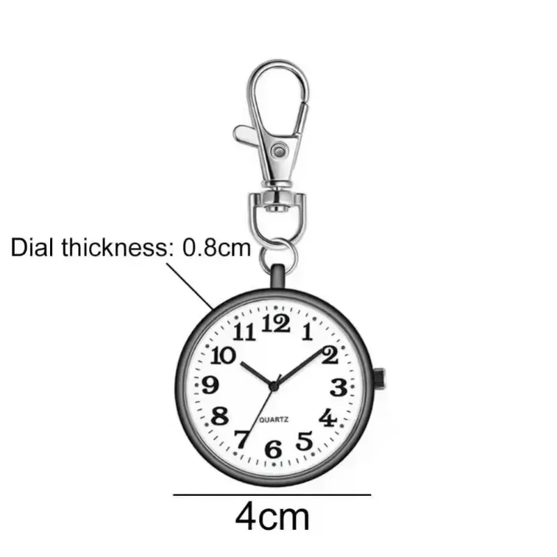 Pocket Watches Fashion Nurse Watch Keychain Mini Time Reminder Portable Items for Women Men Trendy Electronic Clock Key Chain