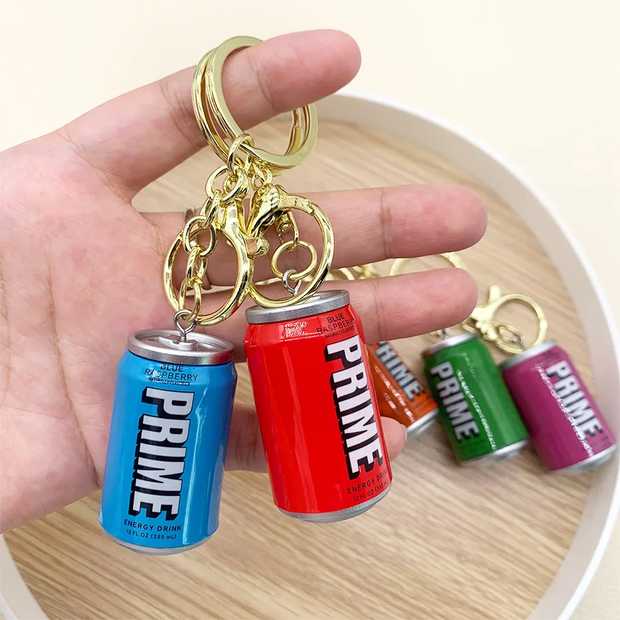 FashionBottleKeyChainsCutePrimeDrinkKeychainforCarKeyBag