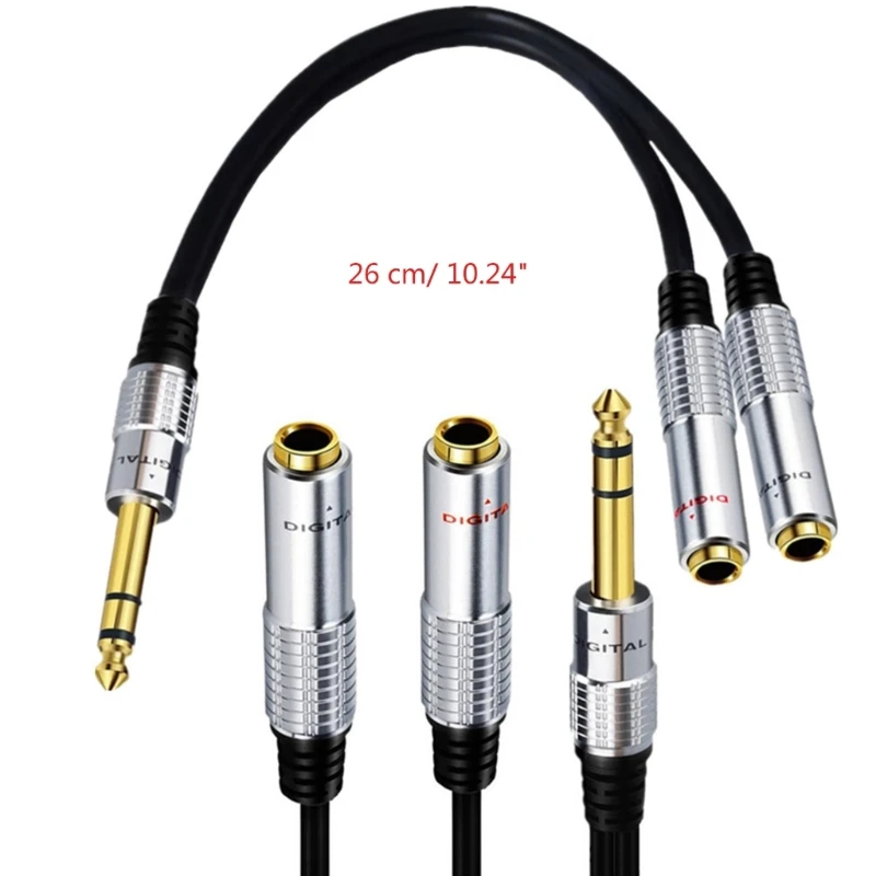 1/4 Inch Splitter 1/4 'TRS Stereo Male To Dual 1/4' TRS Stereo Female Cable images - 6