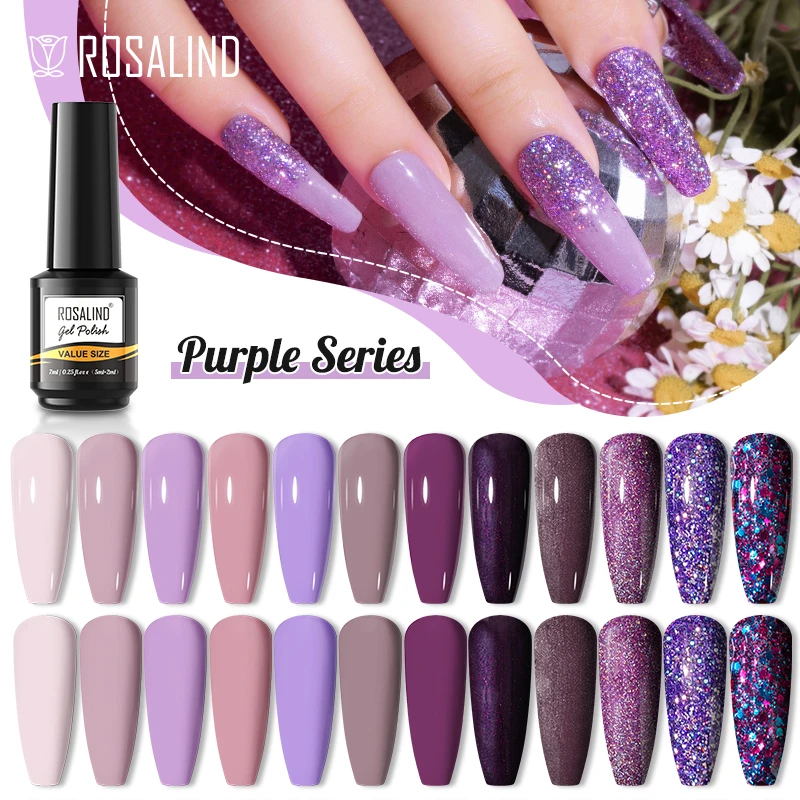 Rosalind マニキュア用の半永久的なuv Led硬化ジェルネイルポリッシュ マットトップコート 100色 Aliexpress