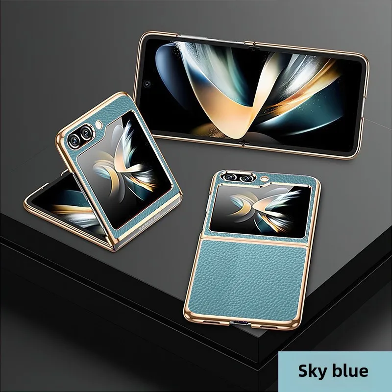Elegant Gold and Silver Electroplated PU Leather Phone Case - Premium Flip Protective Cover