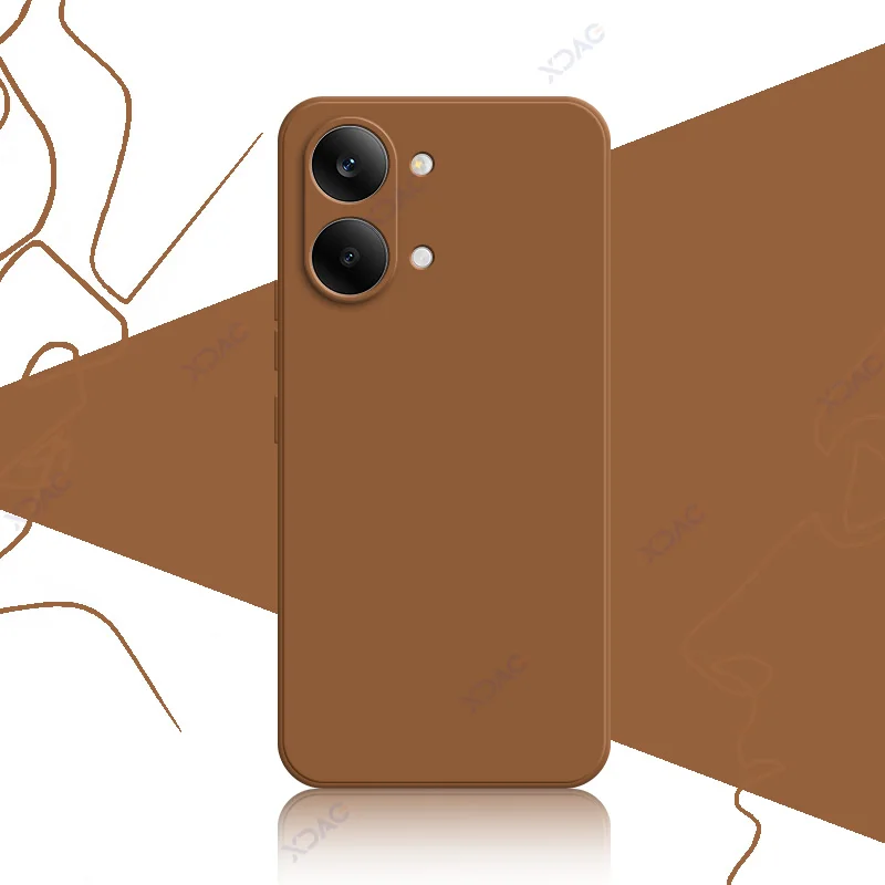 Luxury Soft Square Liquid Silicone Armor Phone Case Cover