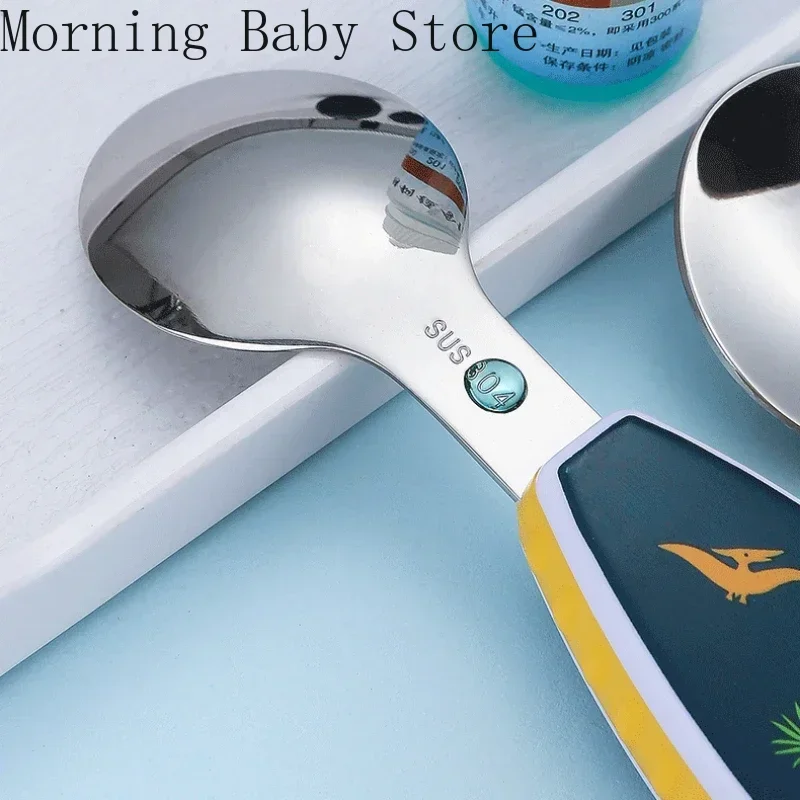 304 Stainless Steel Baby Feeding Spoon Fork Set