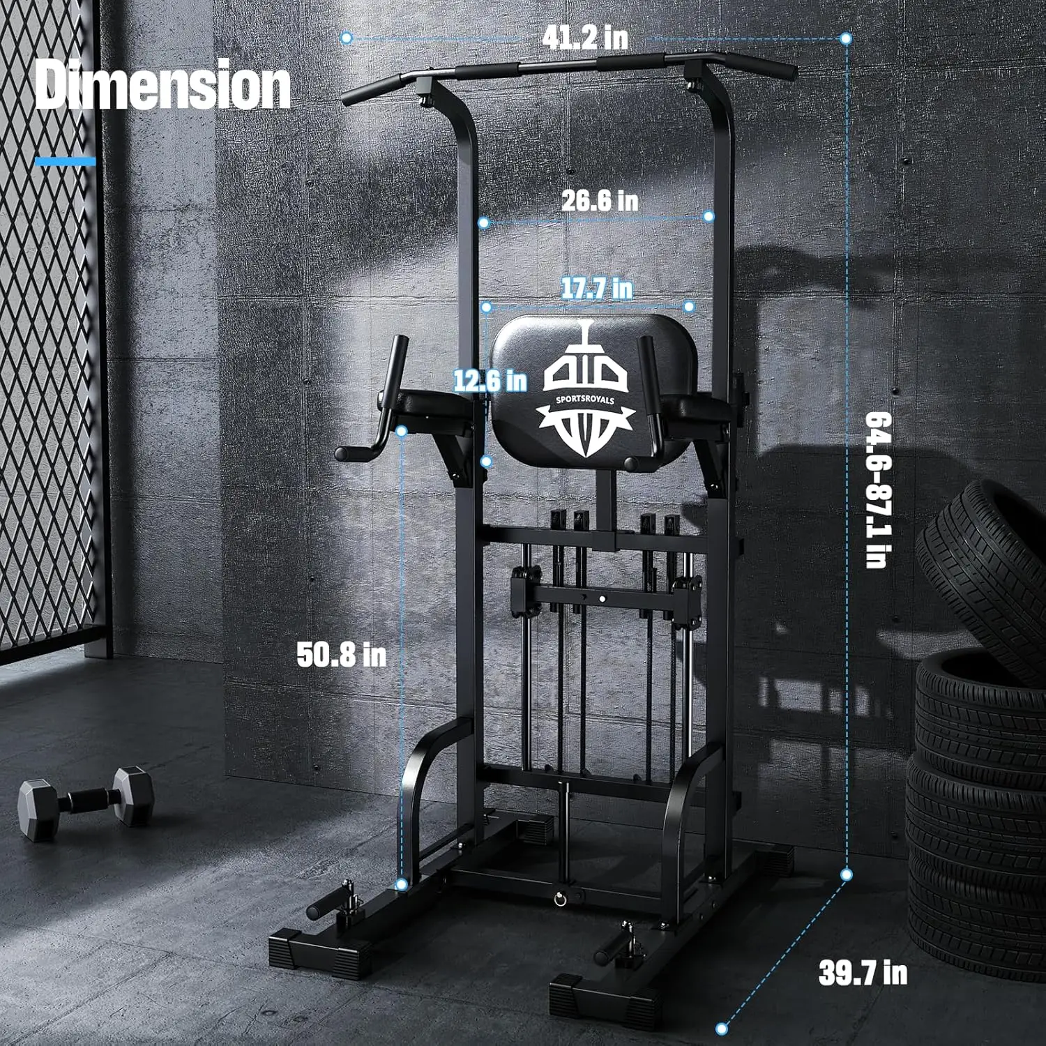 Assistive Trainer Multi-Function Home Gym Strength Training Fitness Equipment 440LBS 4