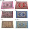 1:12 Scale Dollhouse Carpet Playing House Decor Floor Coverings Floral Pattern Mat Doll Accessories Miniature Weaving Rug 4