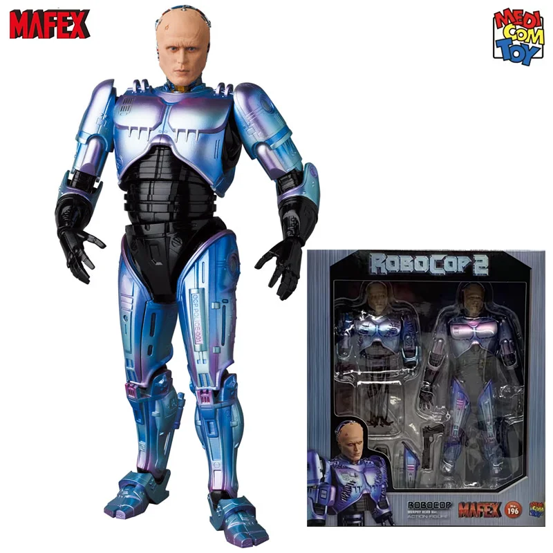 100% Originale Mafex 196 Robocop 2 Murphy Head Ver In Stock Anime Action Collection Figure Model Toys