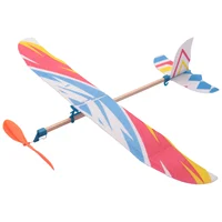 Elastic Rubber Band Powered DIY Foam Plane Model Kit Aircraft Educational Toy 1