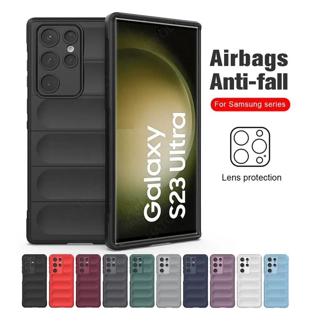 Per Samsung Galaxy S23 Ultra Case Samsung S23 Plus Cover Antiurto Paraurti In Silicone Antiscivolo Fundas Samsung S23 Ultra 5G Case