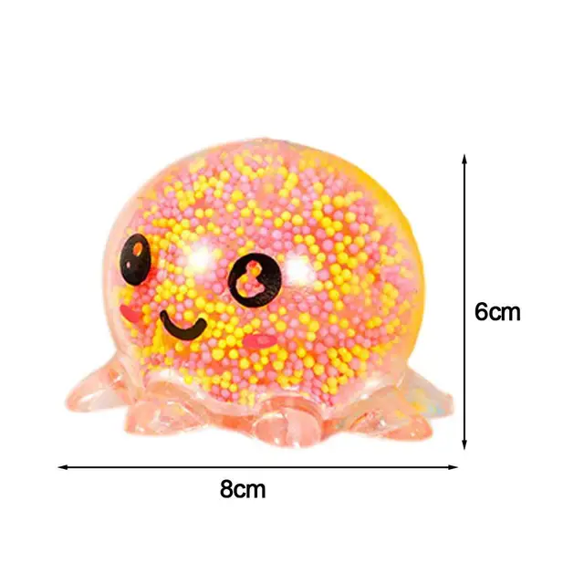 1 Pc Glowing Light Squid Vent Ball TPR Squeeze Toys Decompression Toy Bubble Octopus Ball Stress Relief Toy Gift For Kids 6
