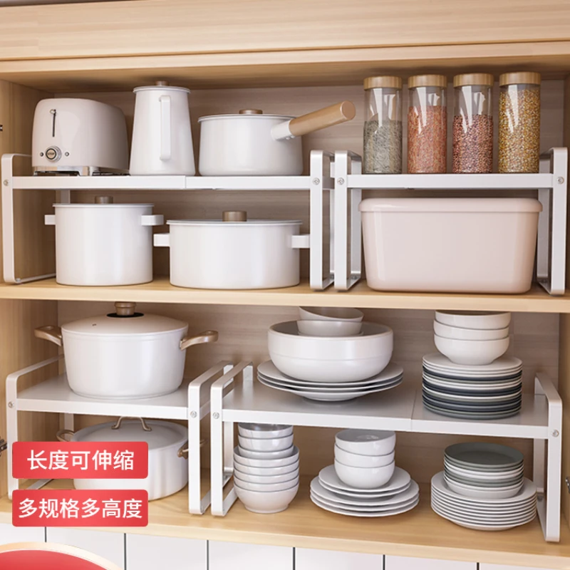 

Retractable kitchen shelves, countertops, cabinets, partitions, layered shelves, cabinets, seasoning storage, pot rackshelves