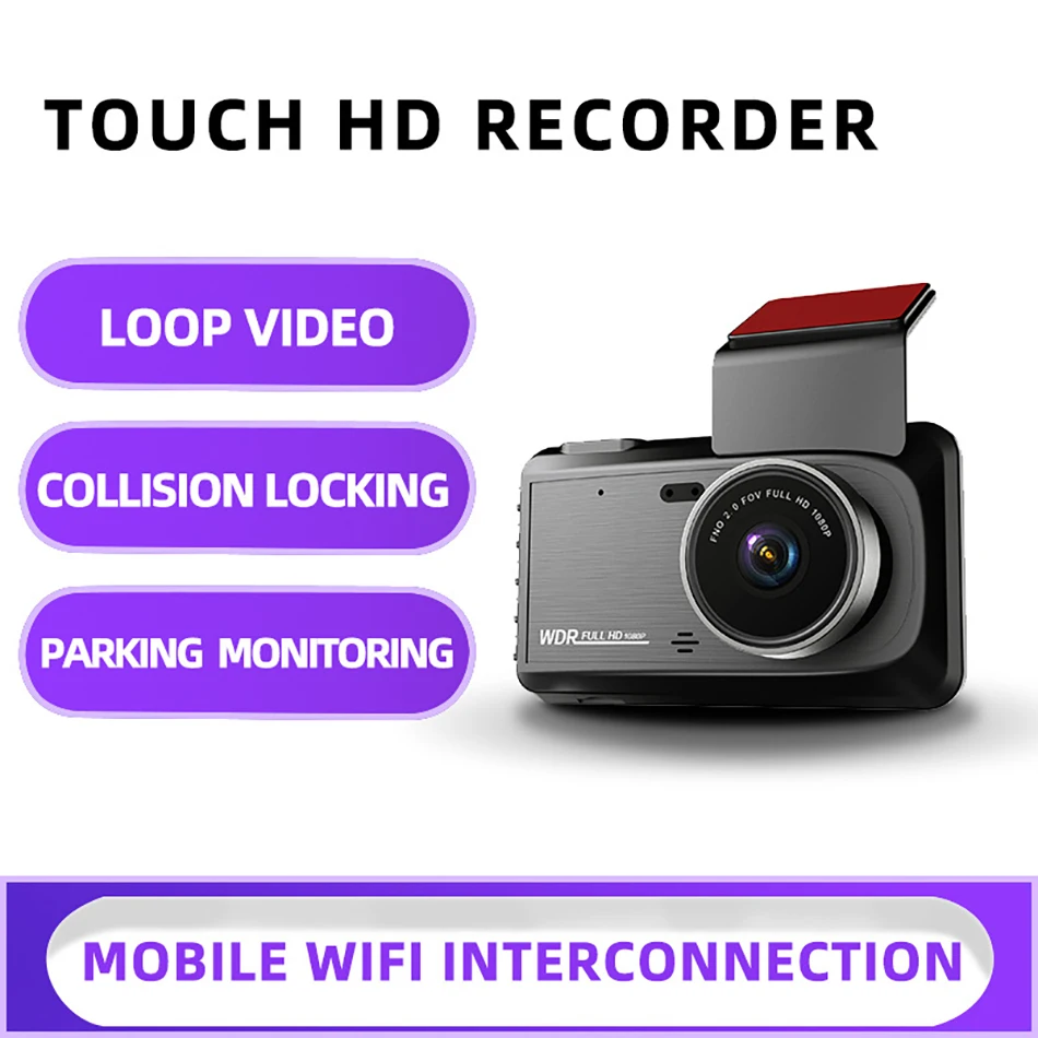 

Independent 4 inch Screen Wifi HD Night Vision Front Dash Camera 1080P Front View and Rear View Recorder
