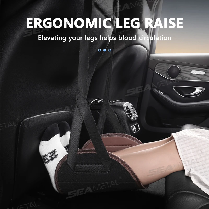 Car Footrest Pad for Rear Seat Foot Support and Travel Relief