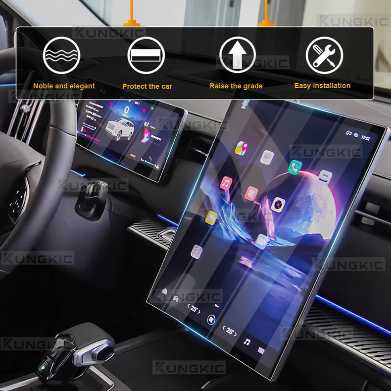 Gehärtetes Glas-Display für Chery Jaecoo J7/Chery Jaecoo 7 2023 13,2 Zoll 14,8 Zoll Auto-GPS-Navigations- und Armaturenbrett-Schutzfolie – Detail 8