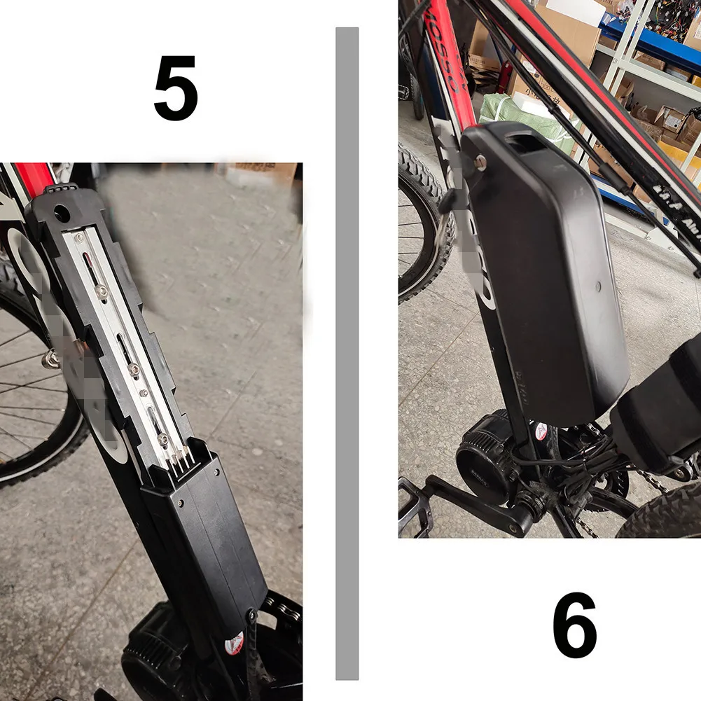 E-Bike Battery Install Bracket Electric Bicycle Downtube Battery Adapter Frame Holder Compatible For Hailong 1 Set bicycle expansion bracket
