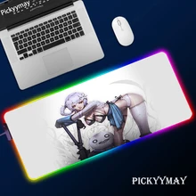 Tapete de rato grande do tapete do rato do nier automata do tapete do rato grande esteira de mesa grande da almofada do rato com backlit