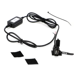 Universal Handlebar - Mounted Motorcycle USB Power Adapter (Black)