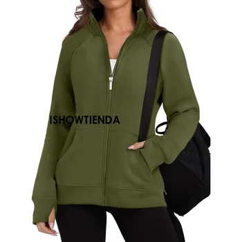 Spring Autumn New Coat Casual Zipped Hoodie Coat Women Fashion Drawstring Sporty Hooded Coats Jackets Ladies Simple Sweatshirt 1