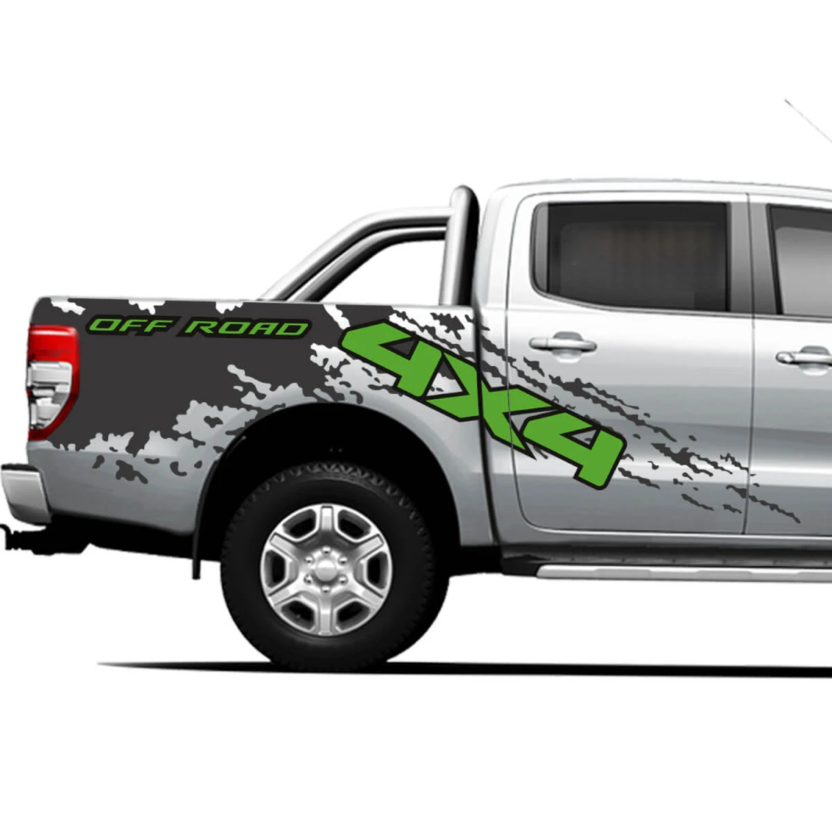 

Car Stickers Vinyl Decals Stickers Side bed bands 4x4 graphic For Ford Ranger Raptor Isuzu Dmax Nissan NAVARA Accessories