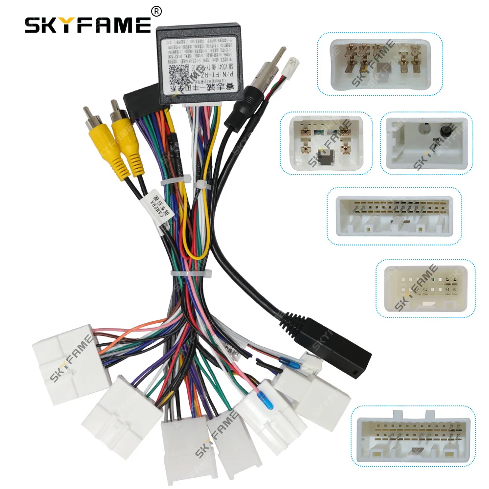 SKYFAME16PinCarWiringHarnessAdapterCanbusBoxDecoderForToyota