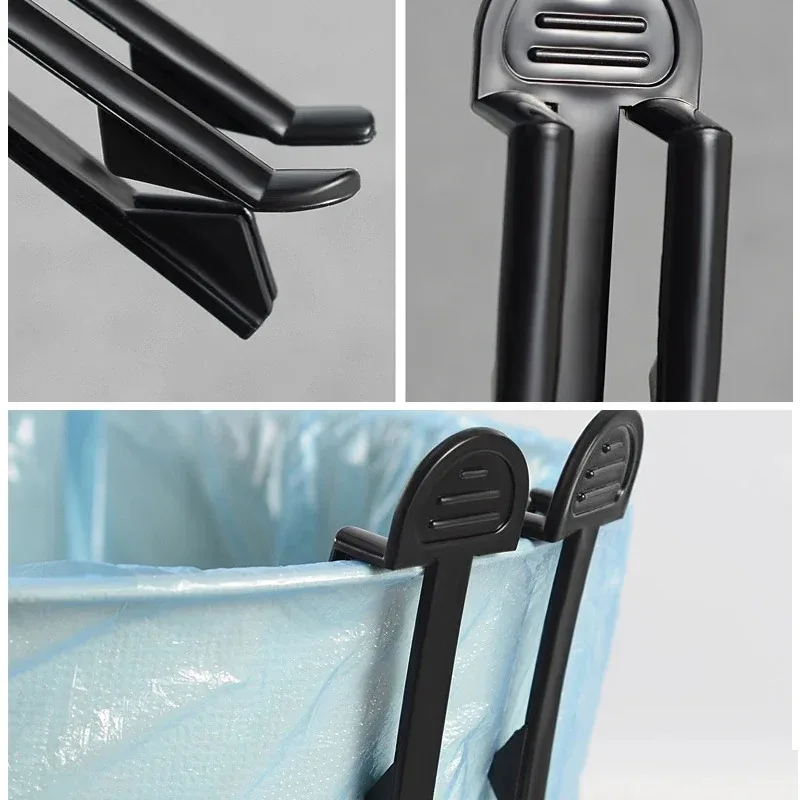 20/2PCS Household Rubbish Clip Garbage Bin Clip Useful Plastic Waste Can Trash Bag Clamp Bin Bag Holder for Kitchen Bathroom 5