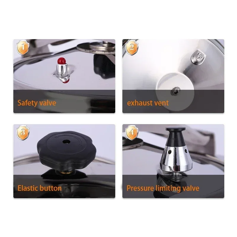 Pressure Cooker Aluminum Alloyl Large-Capacity Gas Explosion-Proof 5-18L Home Cooking Utensils