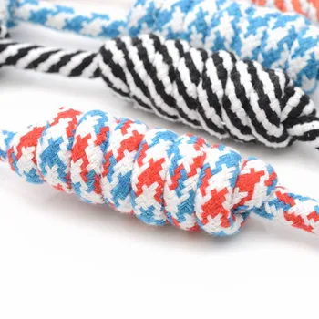 Dog Chewing Toys Puppy Colorful Cotton Knot Toy Juguetes Para Perro Durable Braided Bone Rope Funny Tool Игрушки Для Собак 2