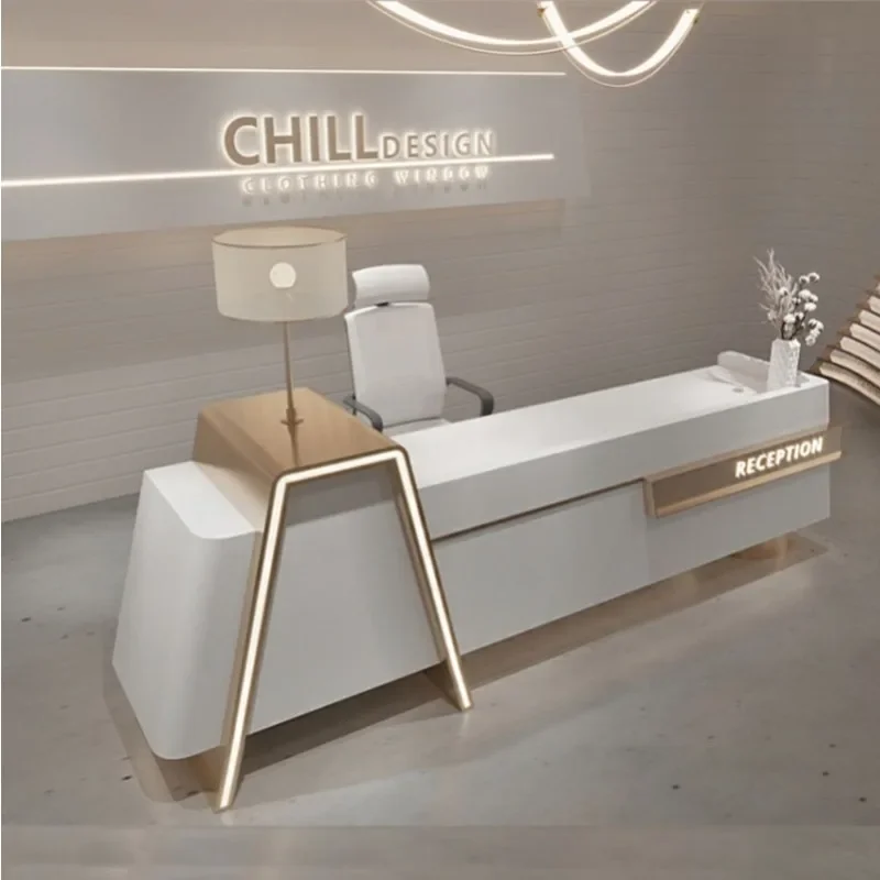 Counter Reception Desk Front Salon Mobile Beauty Service Desk Cashiers Front Gaming Scrivania Scandinava Luxury Furniture