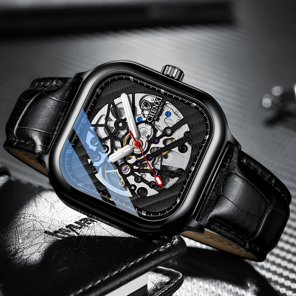 

2022 Chenxi Top Brand Men Automatic Mechanical Watch Luxury Tourbillon Business Waterproof Clock Male Stainless Steel Wristwatch