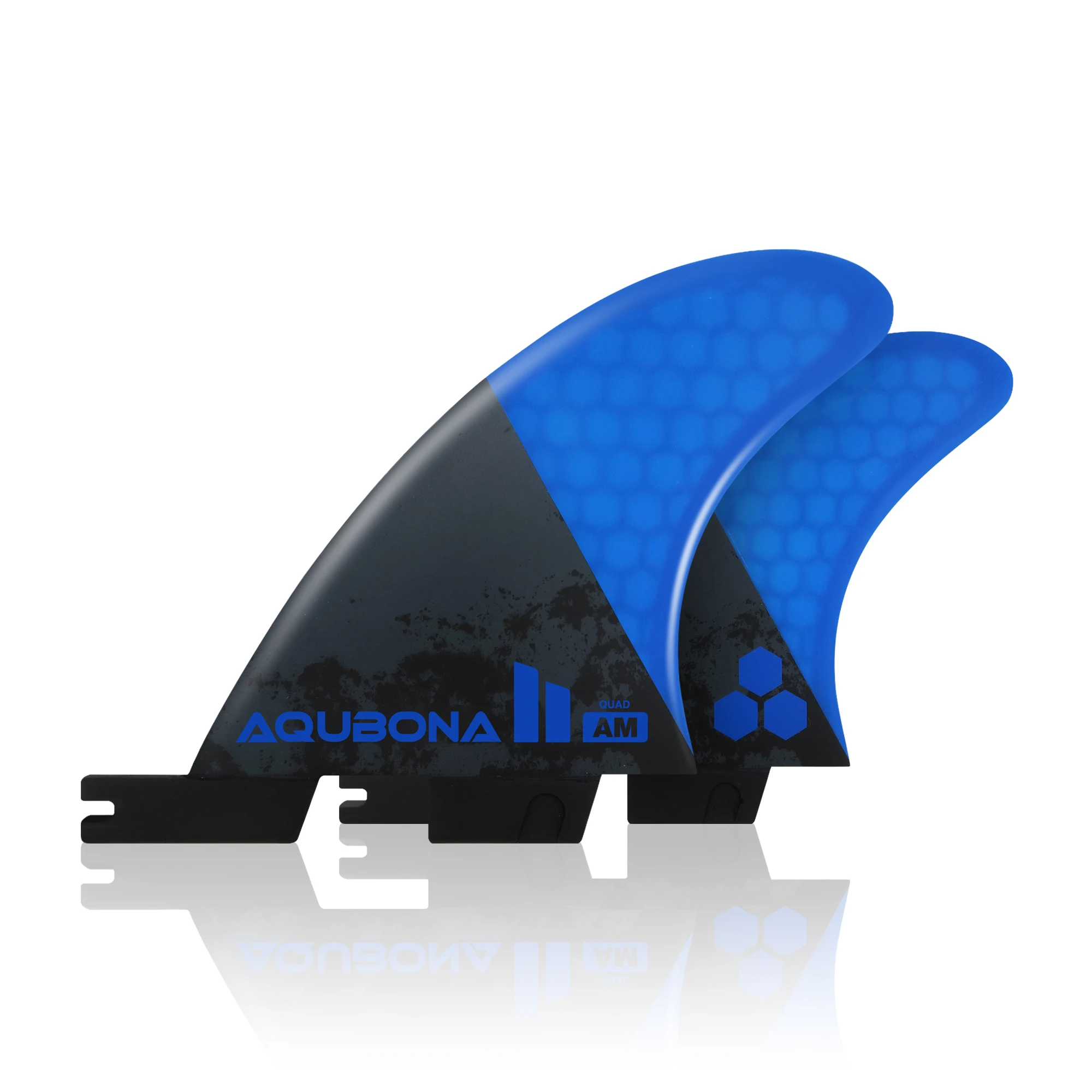 AQUBONA Fiberglass Performance Surfboard Fins Twin Dual Tab