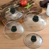 Durable Universal Pot Cover Tempered Glass Round Pot Lid Visible Anti-scalding Cookware Parts Kitchen Accessories 5